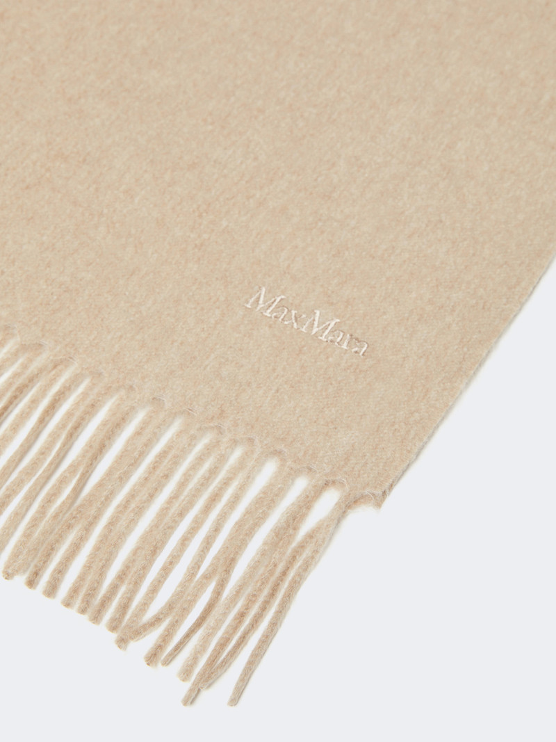 Max Mara BACI Cashmere logo stole - BEIGE outlook