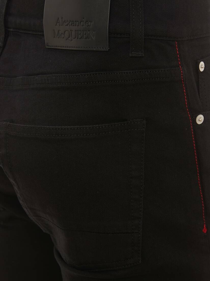 Mcqueen Classic Denim Jeans in Black - 3