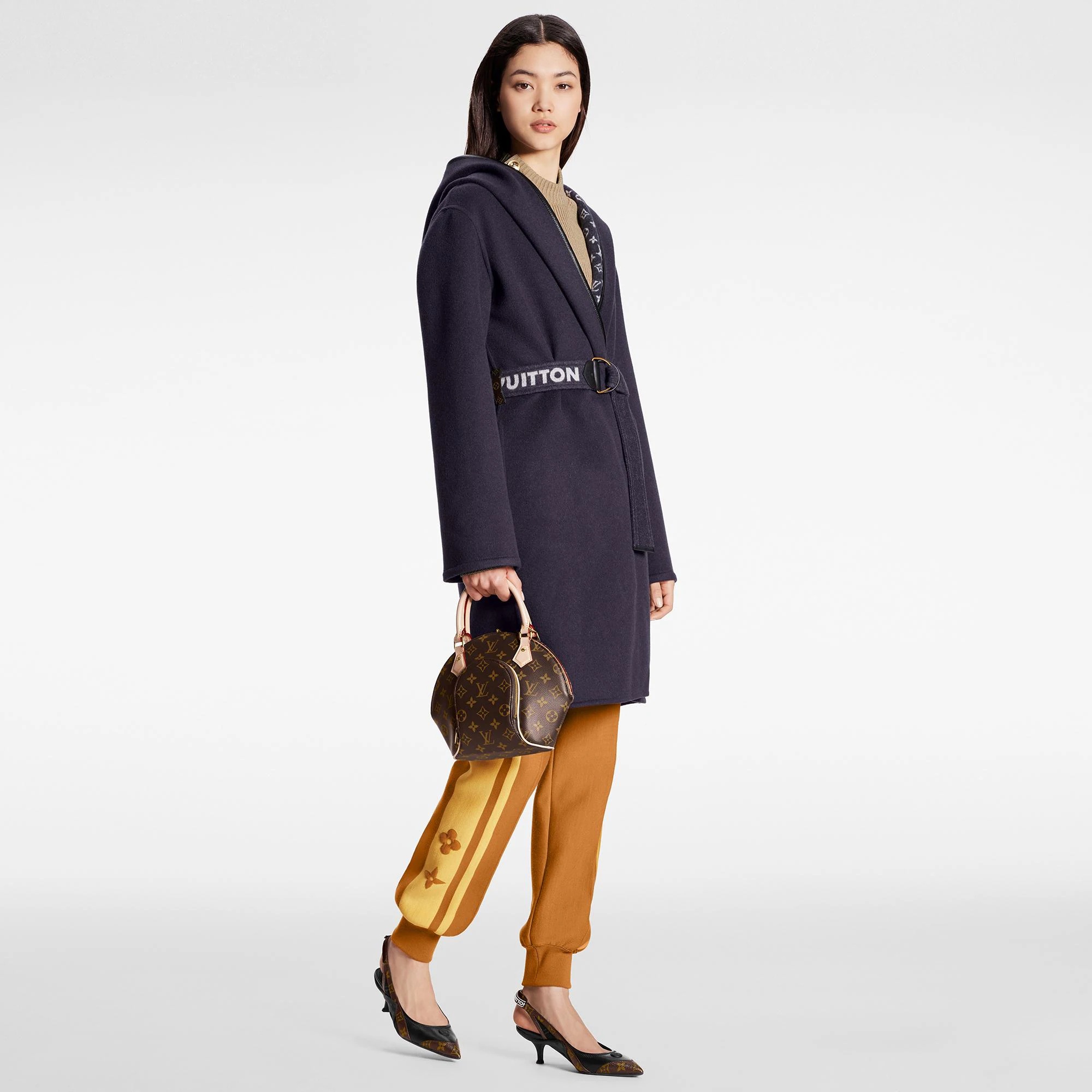 Signature Double Face Hooded Wrap Coat - 4