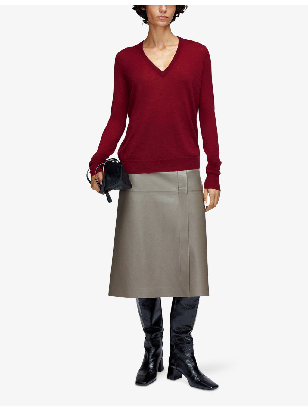 Cashair V-Neck Cashmere Knitted Jumper - 2