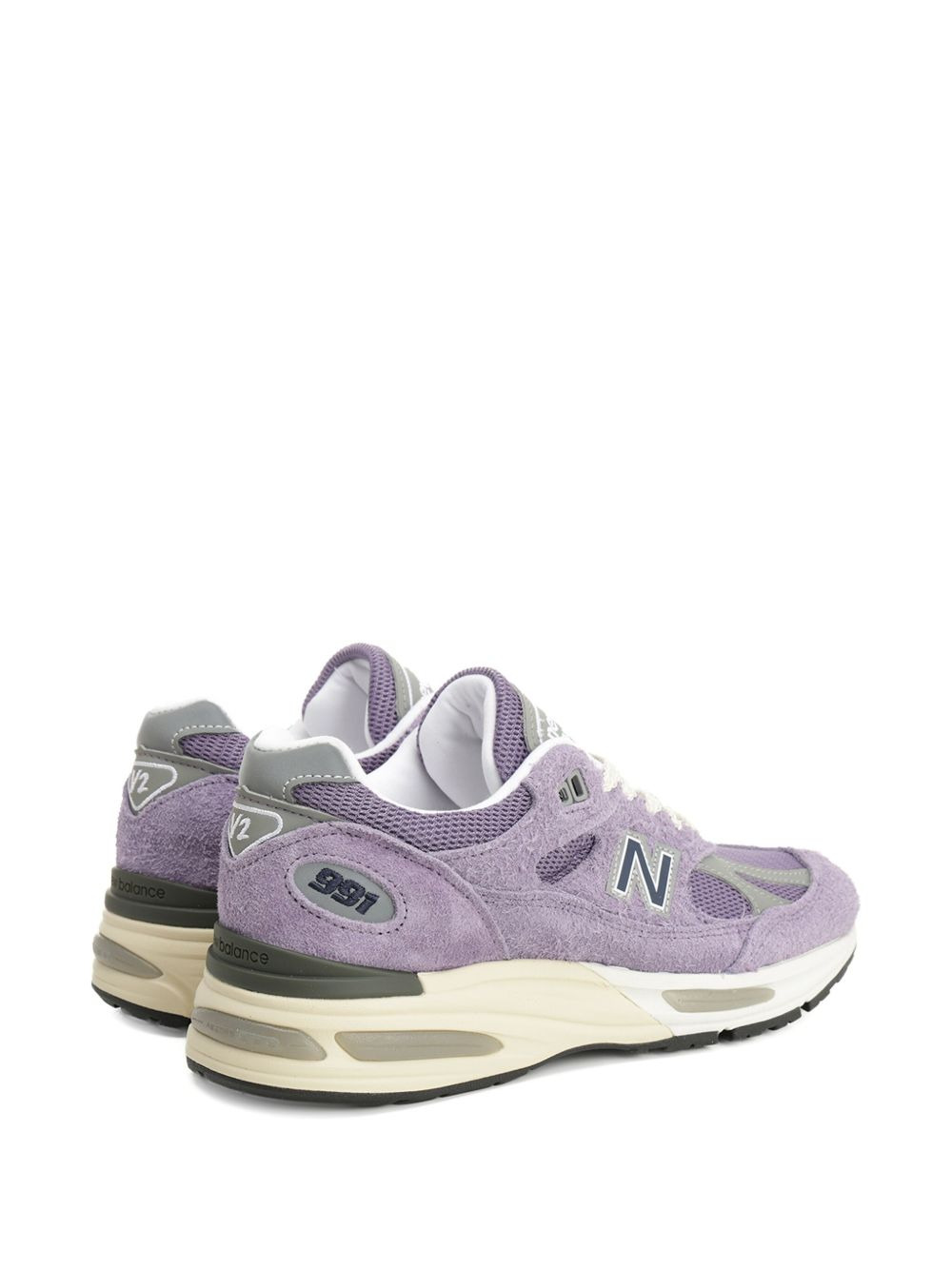 991 suede-panel sneakers - 3