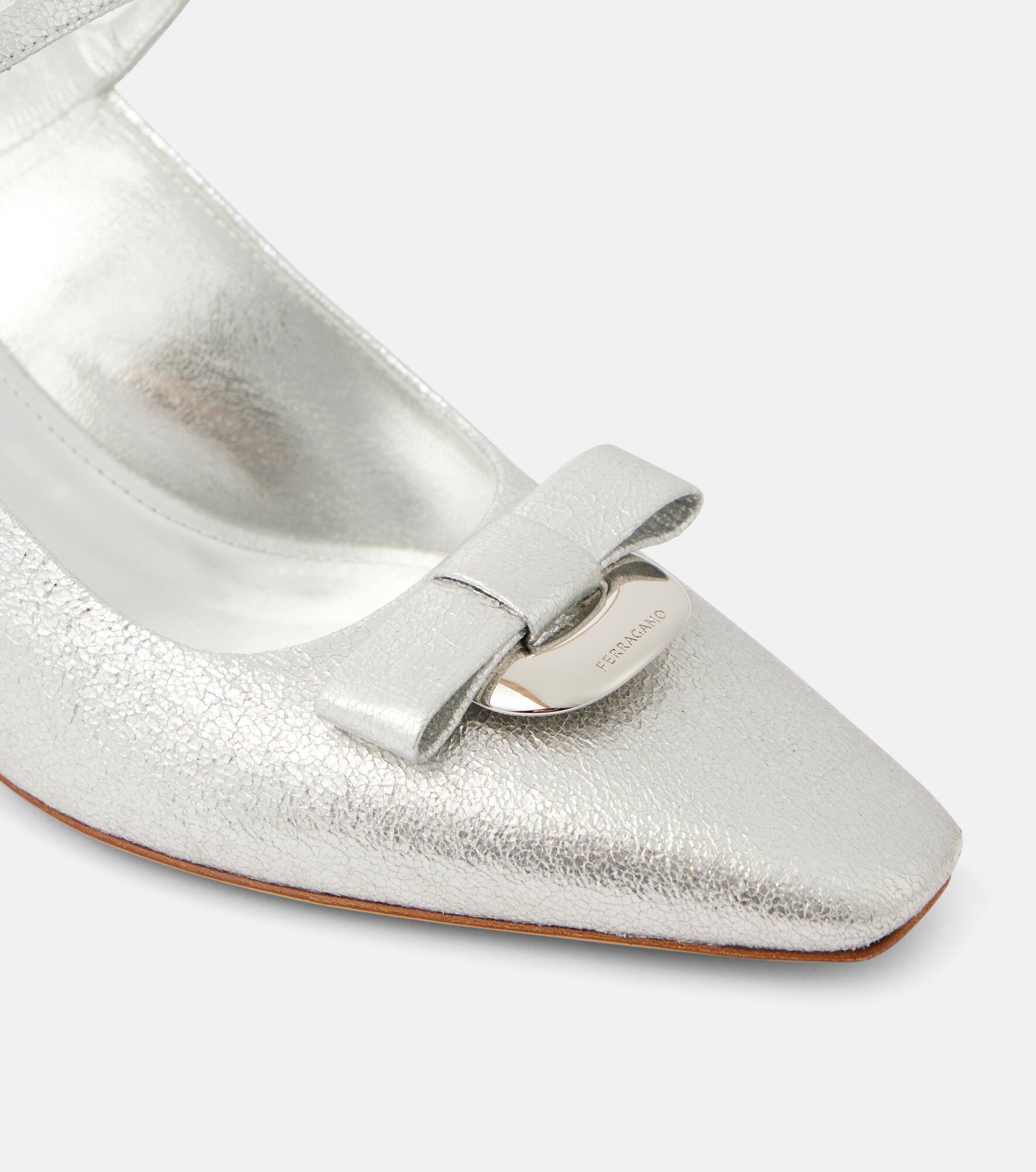 Ophelia 55 leather slingback pumps - 6