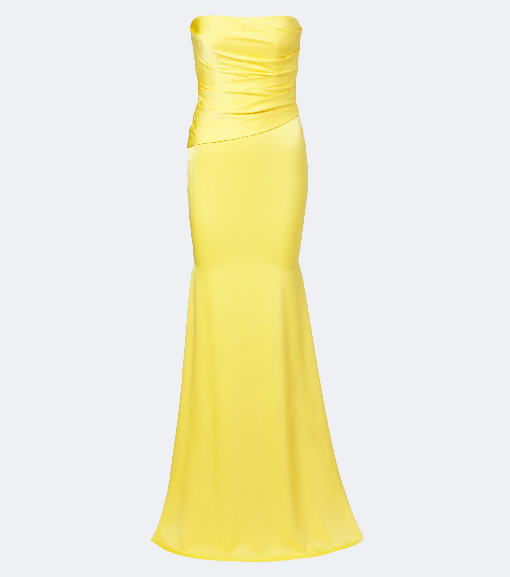Satin crêpe bustier gown - 1