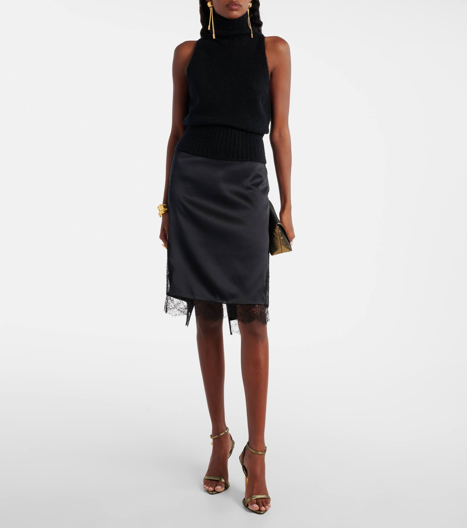 Cashmere and silk turtleneck top - 2