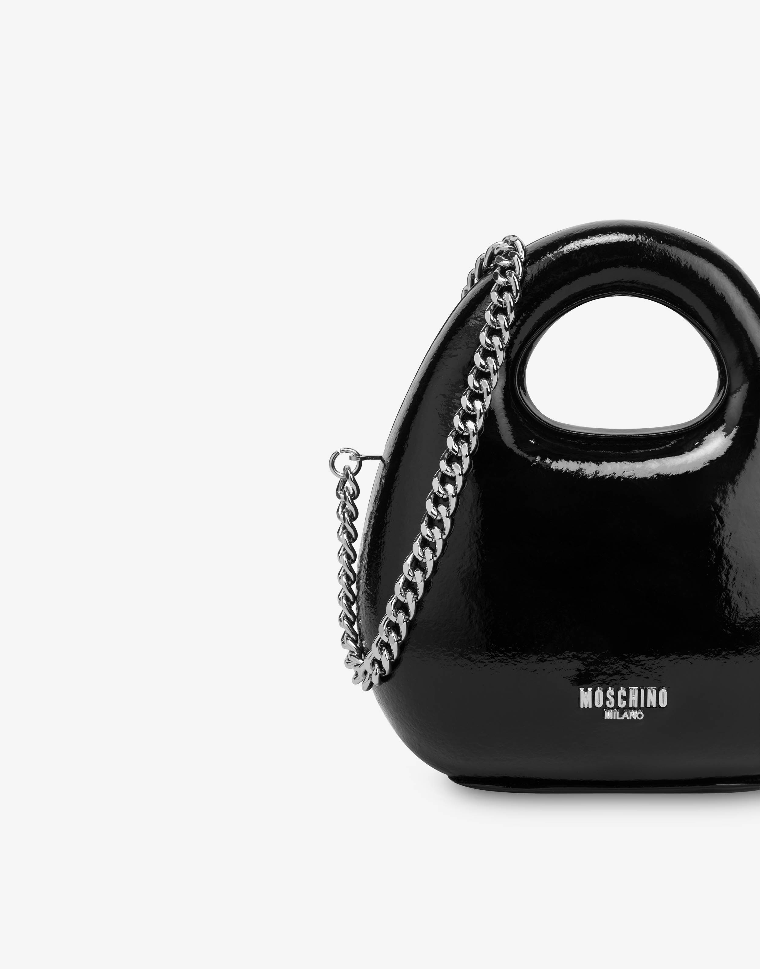 PATENT LEATHER MINI GUSSET BAG - 4