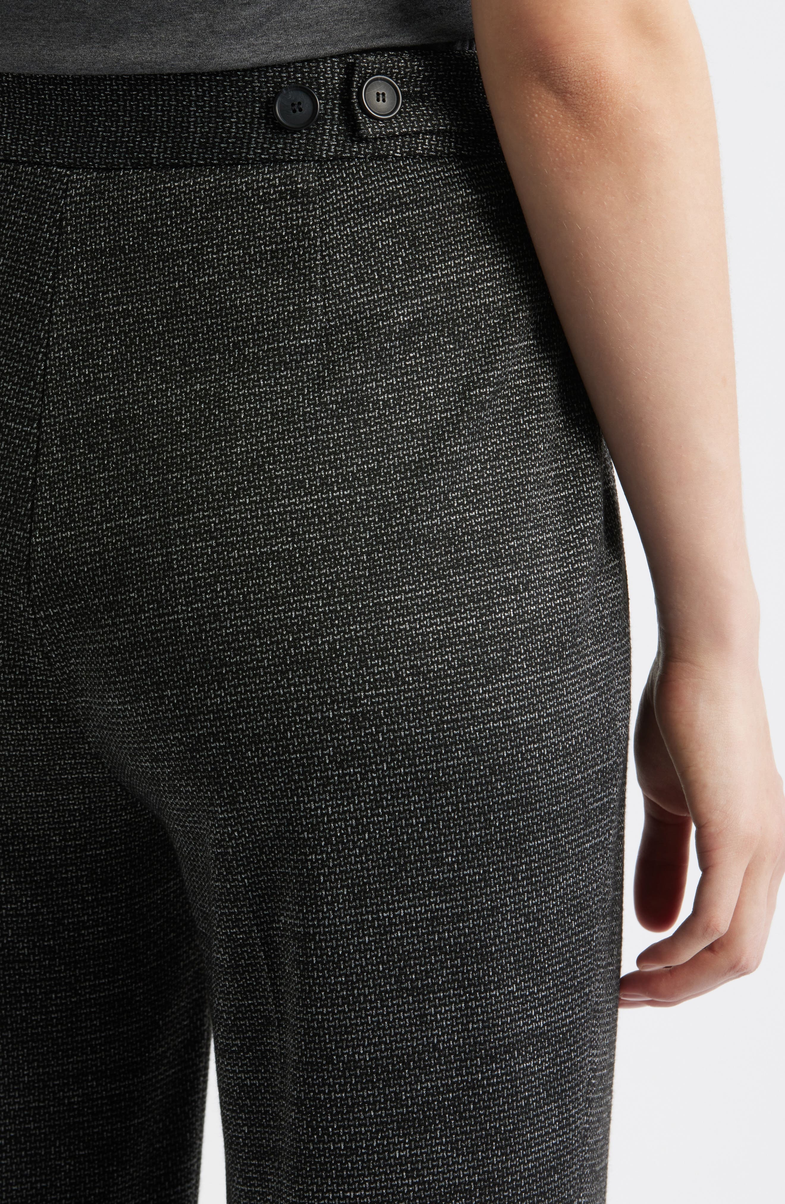 BOSS Talia Flare Pants in Charcoal Jersey Structure at Nordstrom - 4