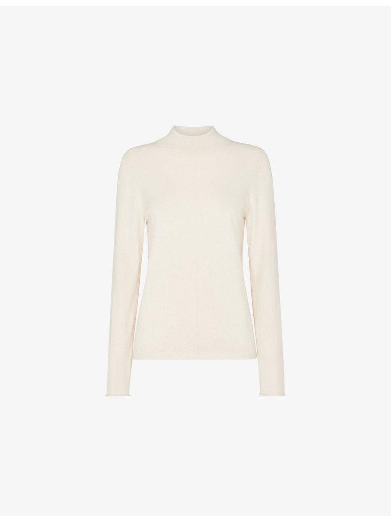 Mira Funnel-Neck Cotton-Blend Jumper 1