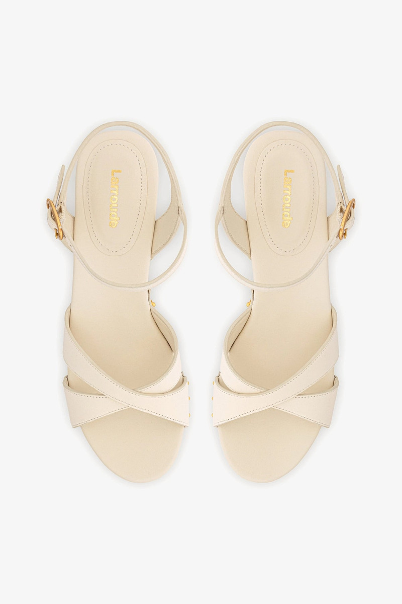 Talitha Sandal In Ivory Leather 6