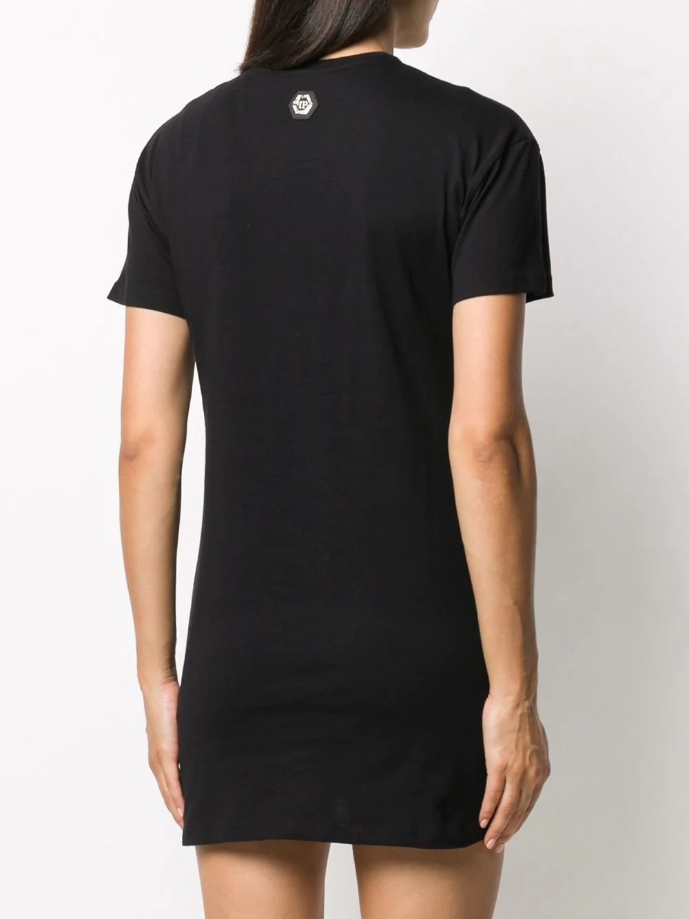 logo embellished T-shirt dress - 4