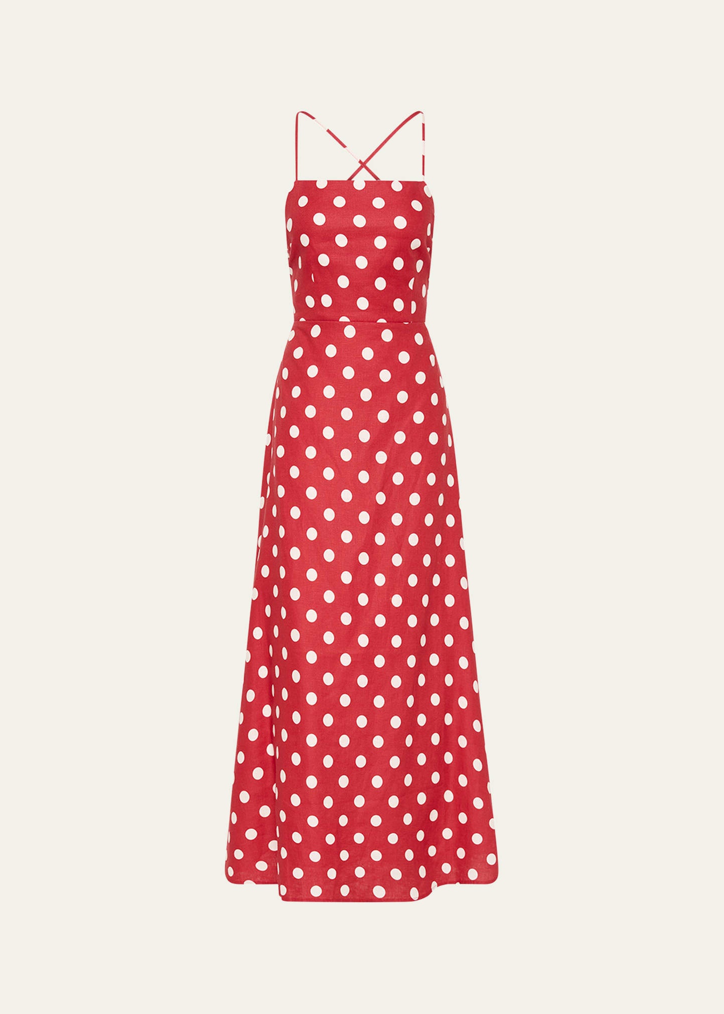 Lori Polka-Dot Linen Maxi Dress - 1