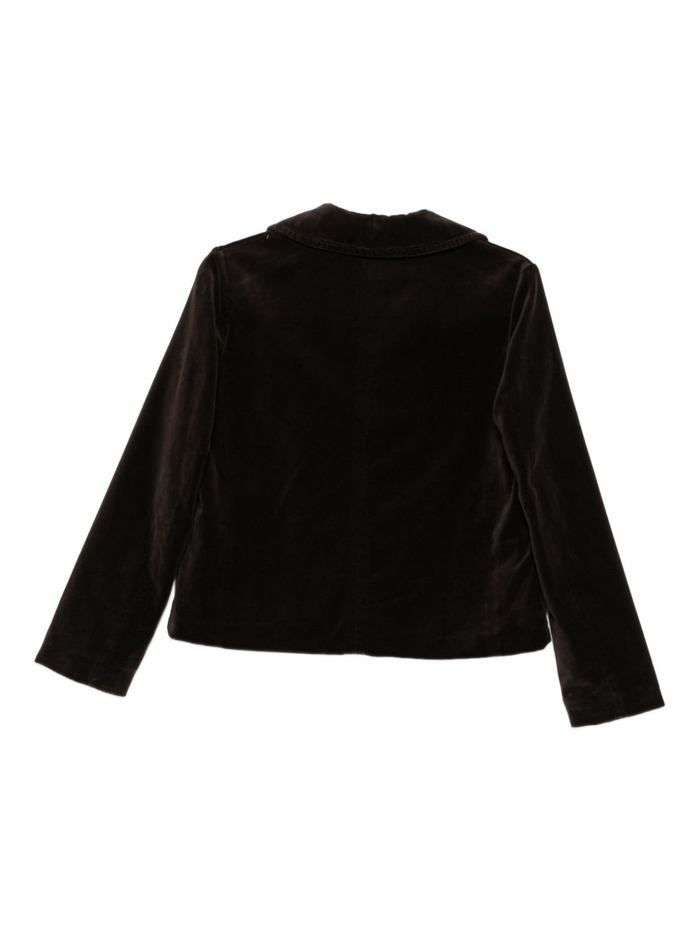 velvet double-breasted jacket - 2