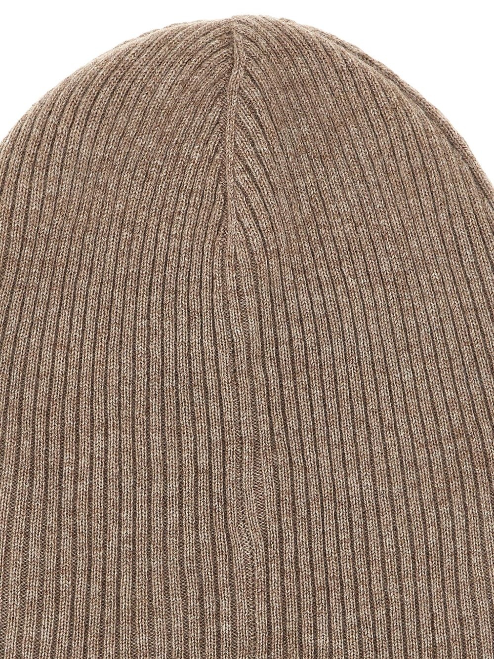 ribbed cashmere beanie - 3