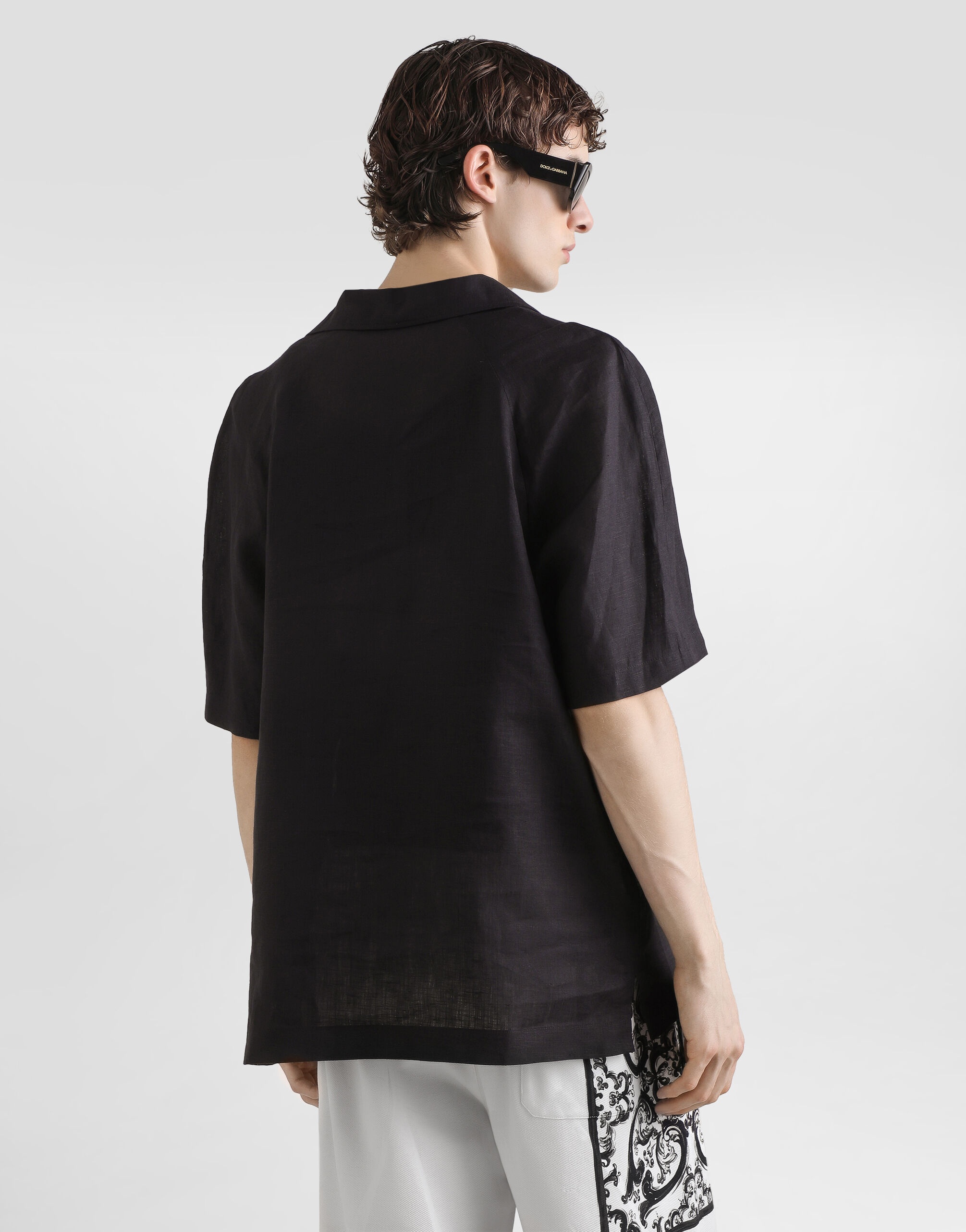 Short-sleeved linen t-shirt - 4