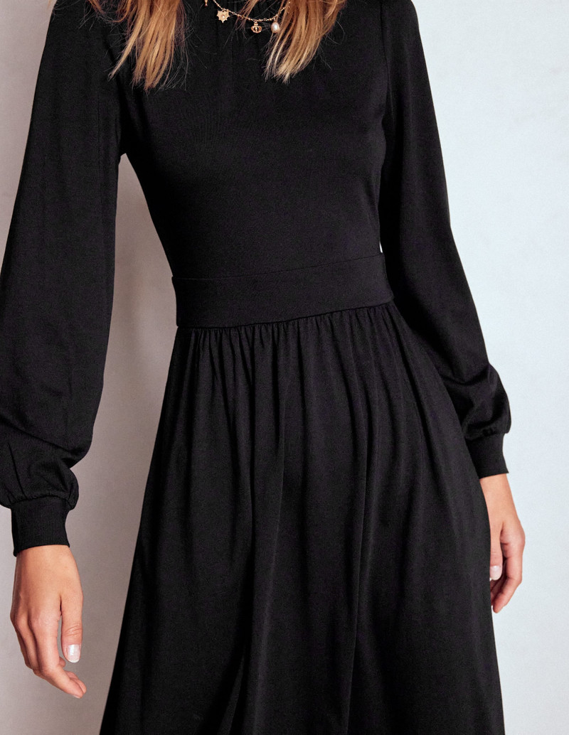 Alexandra Jersey Midi Dress-Black 3