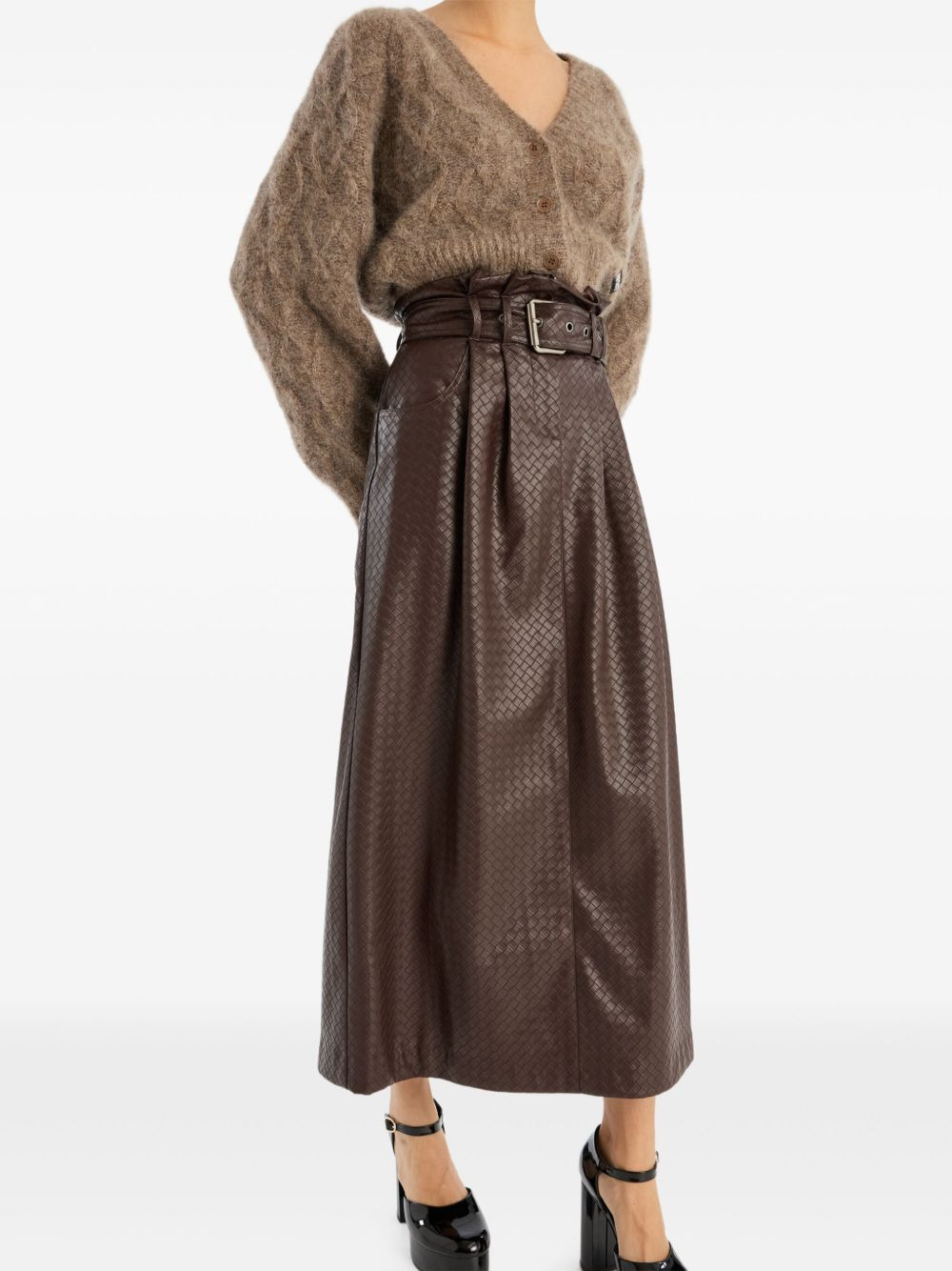 belted midi skirt - 4