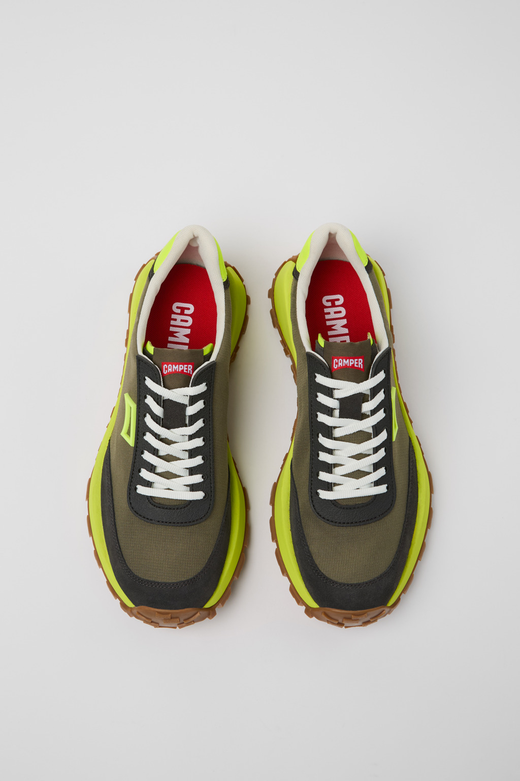 Multicolor Recycled PET and Nubuck Sneakers for Men. - 4
