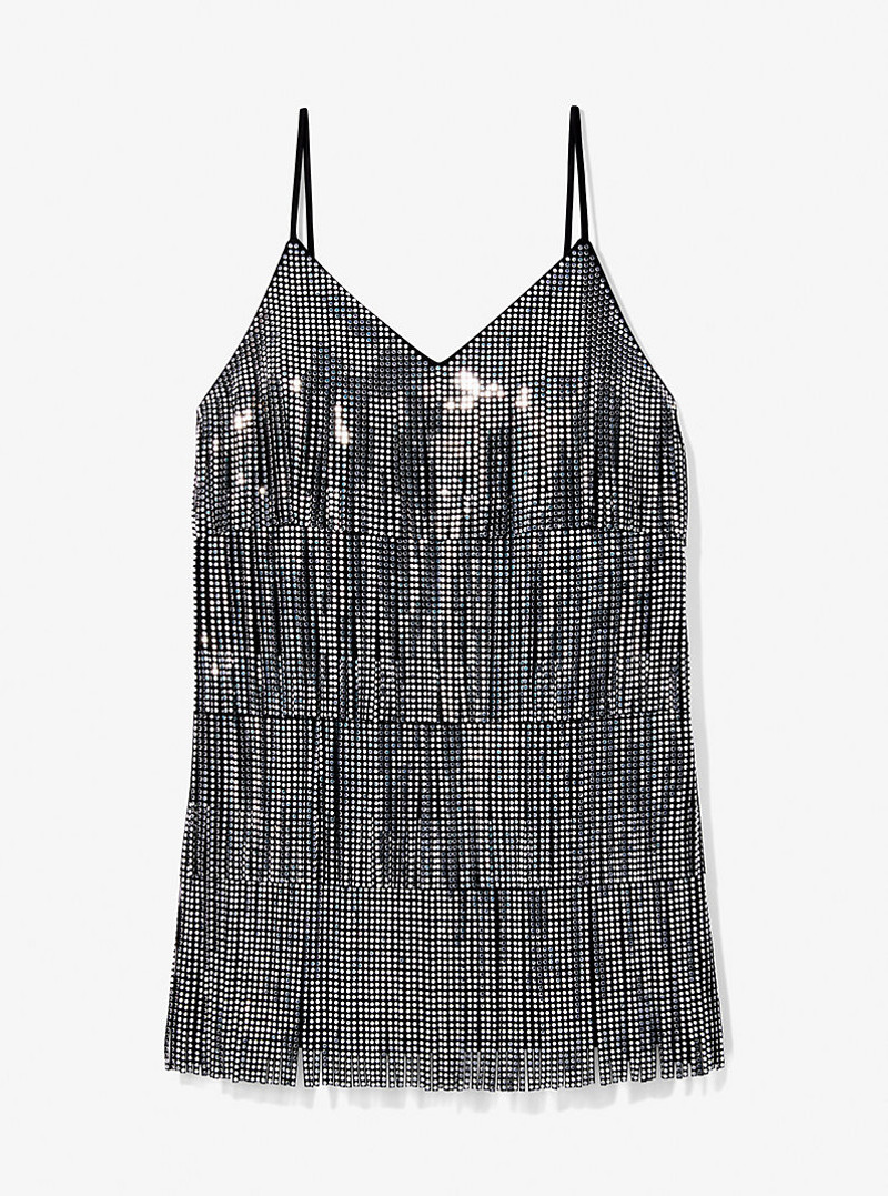 Studded Fringe Slip Dress 3