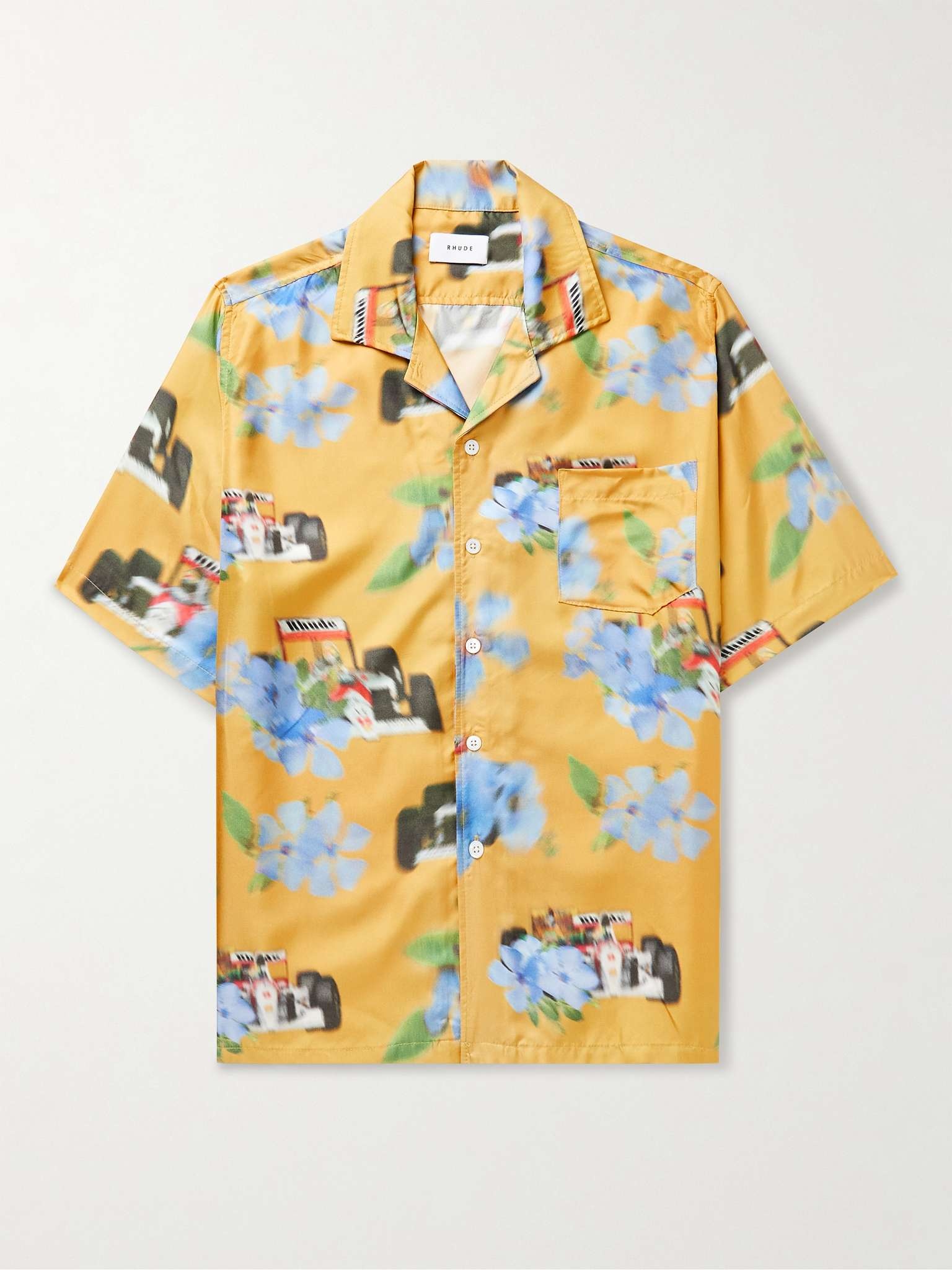 Loix Camp-Collar Printed Silk Shirt - 1