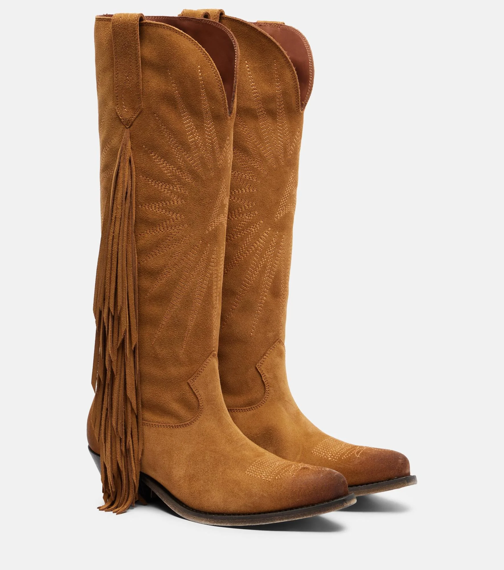 Wish Star fringed suede cowboy boots - 1