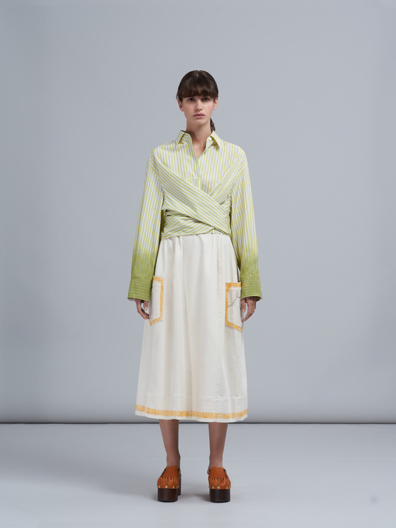 Marni BEIGE DENIM SKIRT outlook