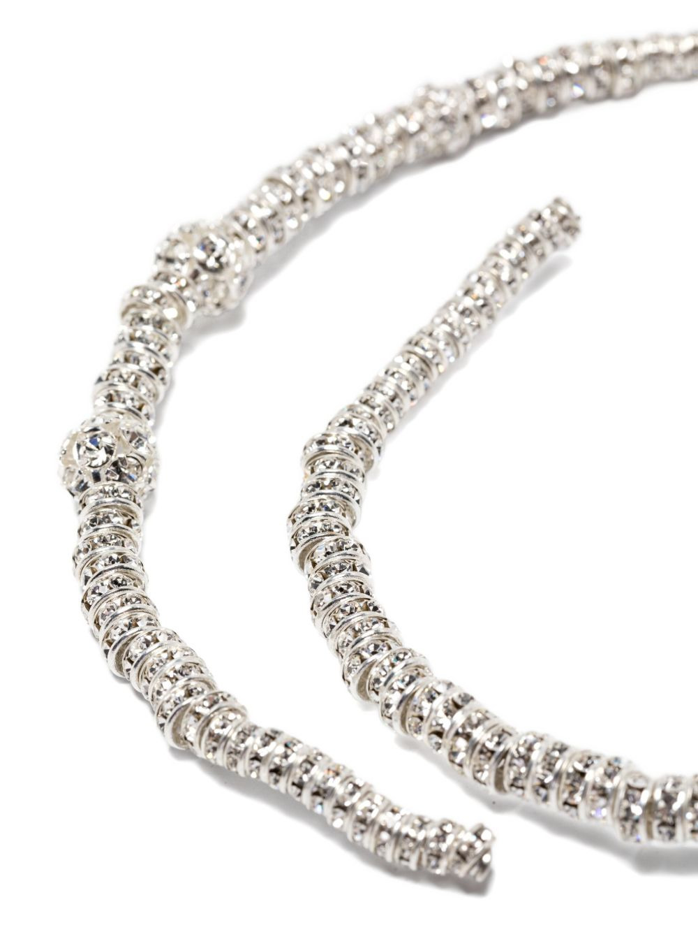 crystal-embellished coil necklace - 3