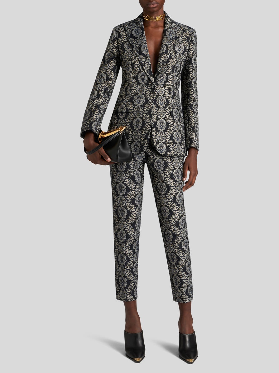 JACQUARD CIGARETTE TROUSERS - 4