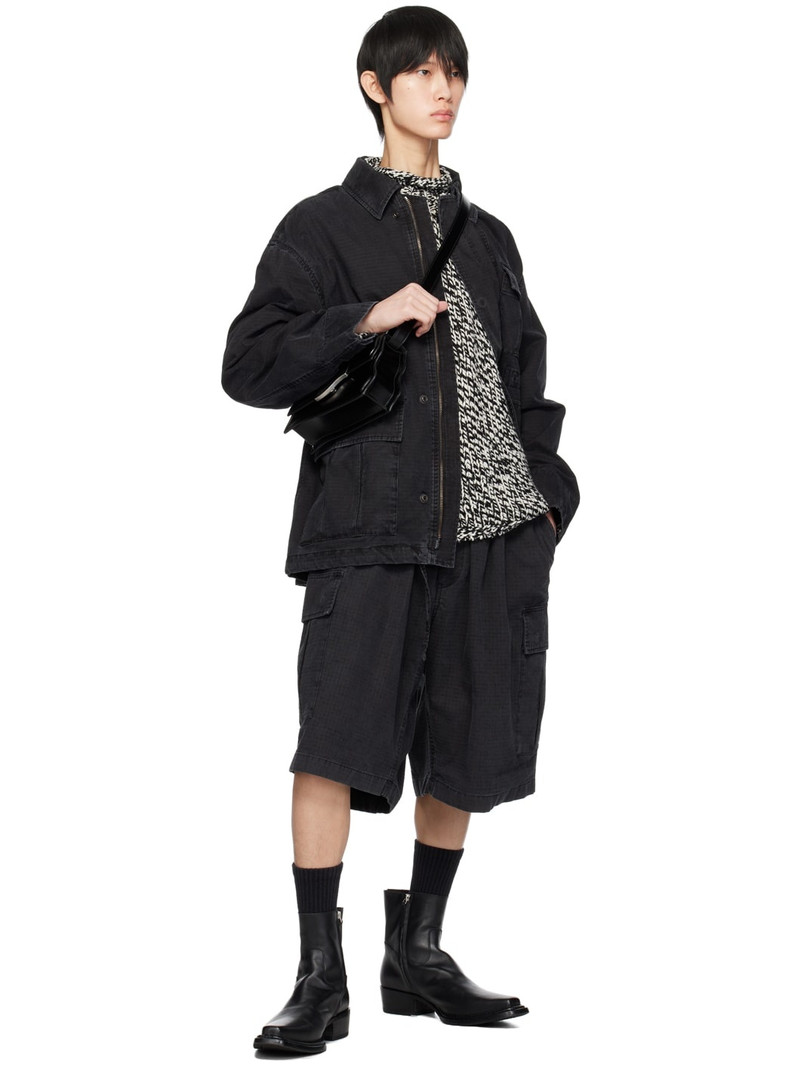 Acne Studios Black & White Rolled Turtleneck outlook
