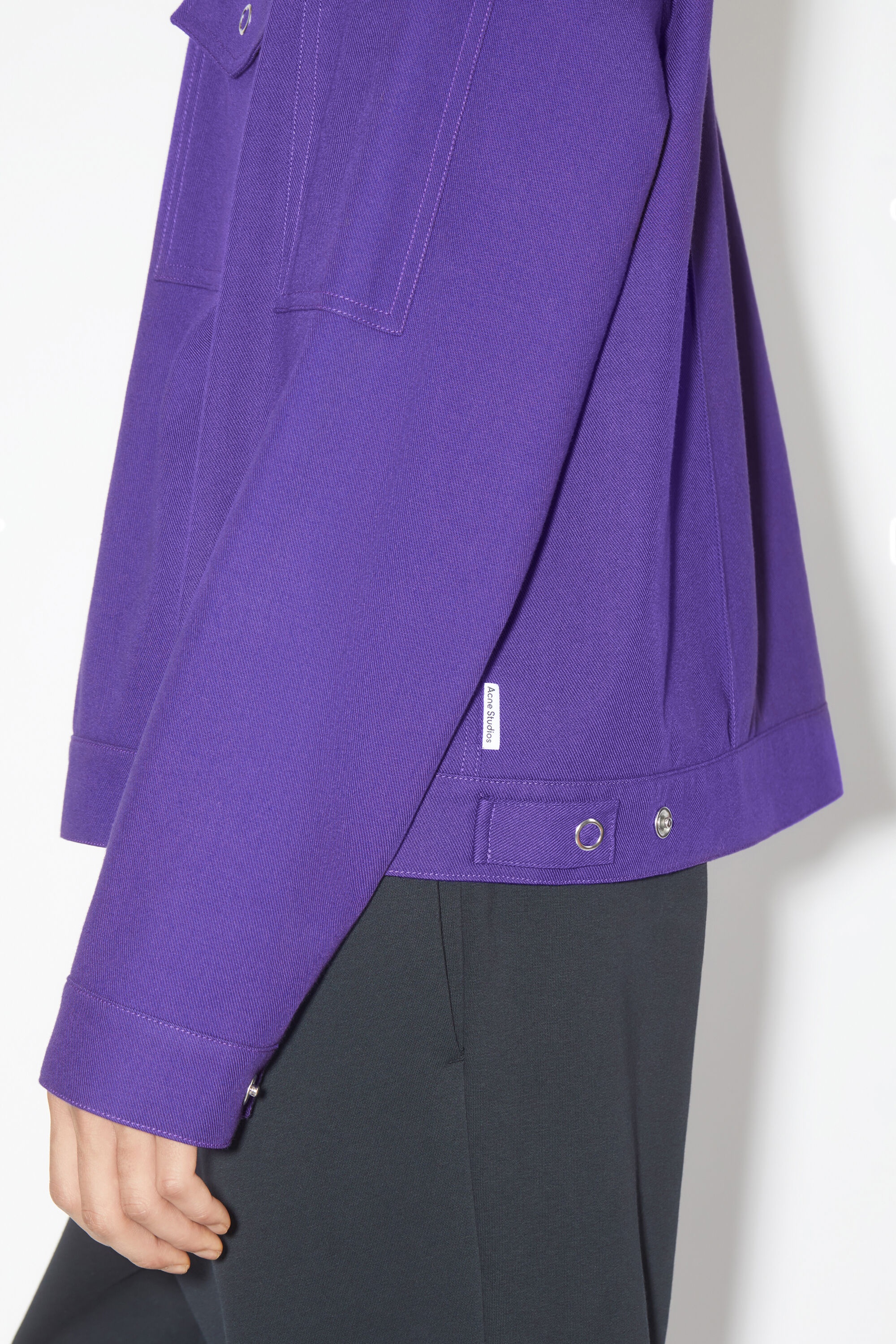 Cotton blend overshirt - Electric purple - 5
