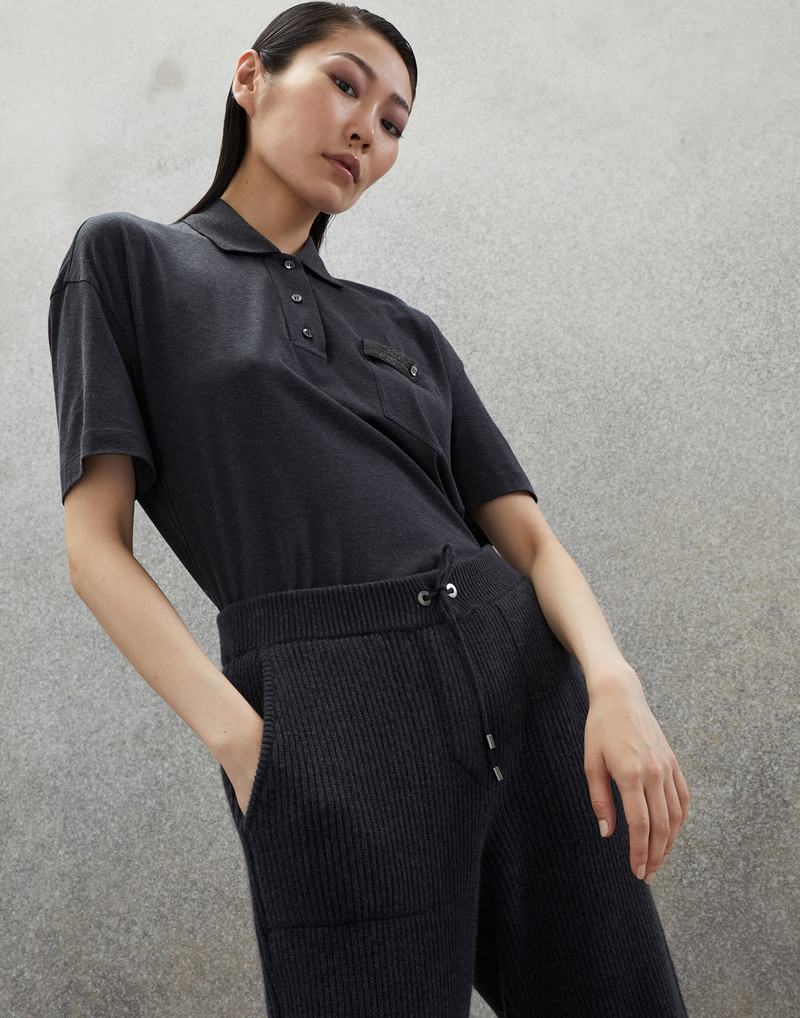 Cashmere English rib knit joggers 3