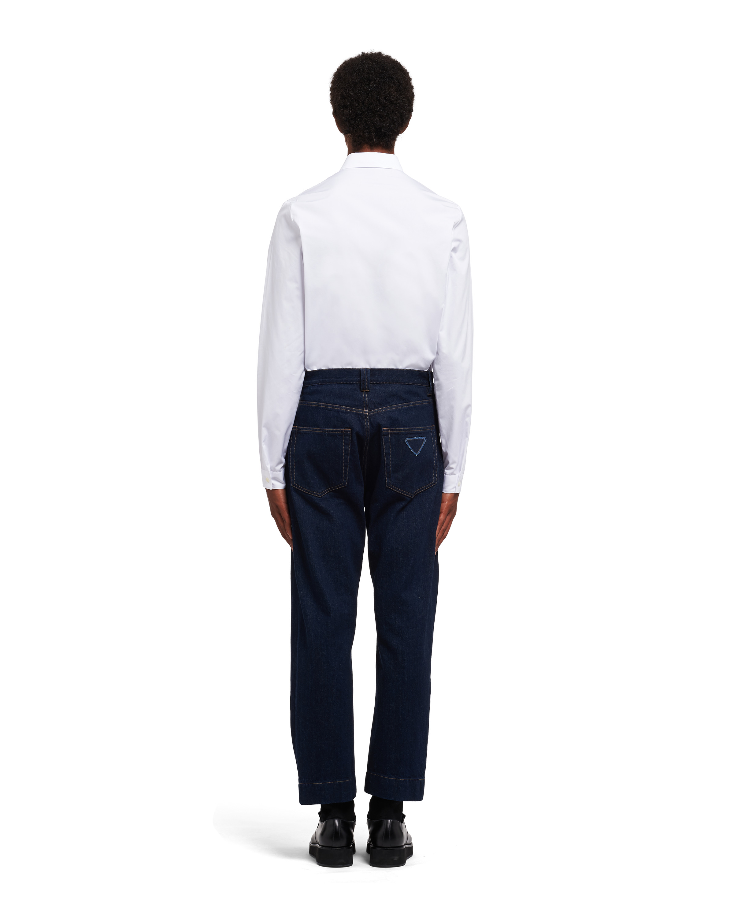 Indigo denim five-pocket jeans - 4