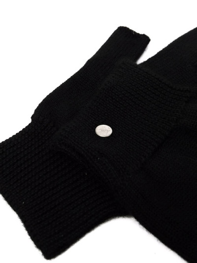 Rick Owens fingerless cashmere gloves outlook