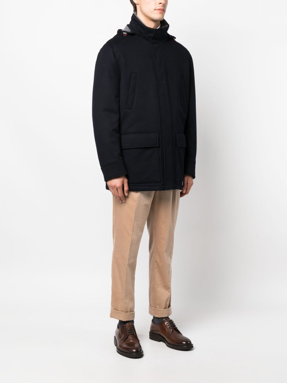 detachable hood padded coat - 3
