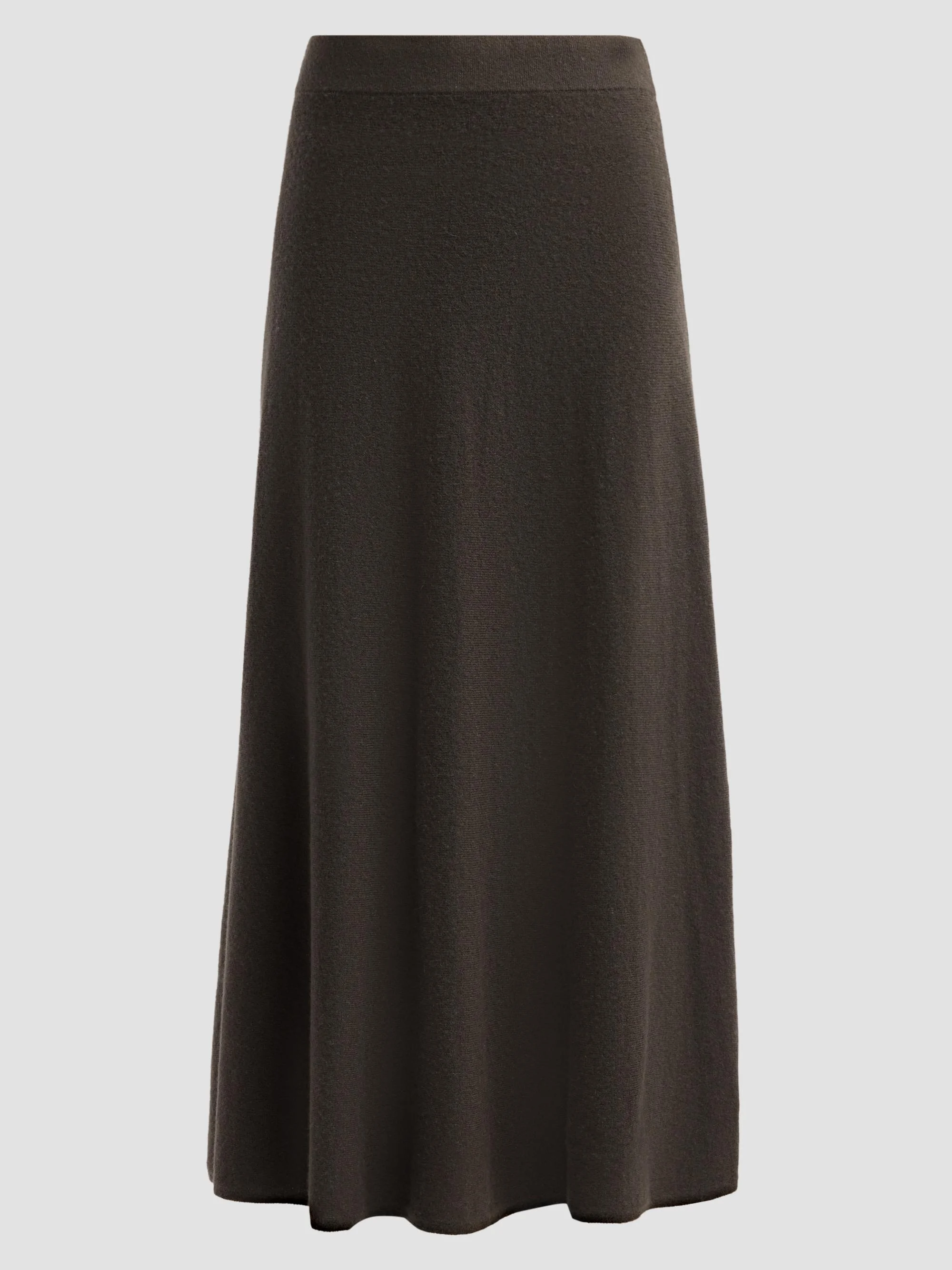 Women's Flared Cashmere Maxi Skirt - Dark Fern - 1