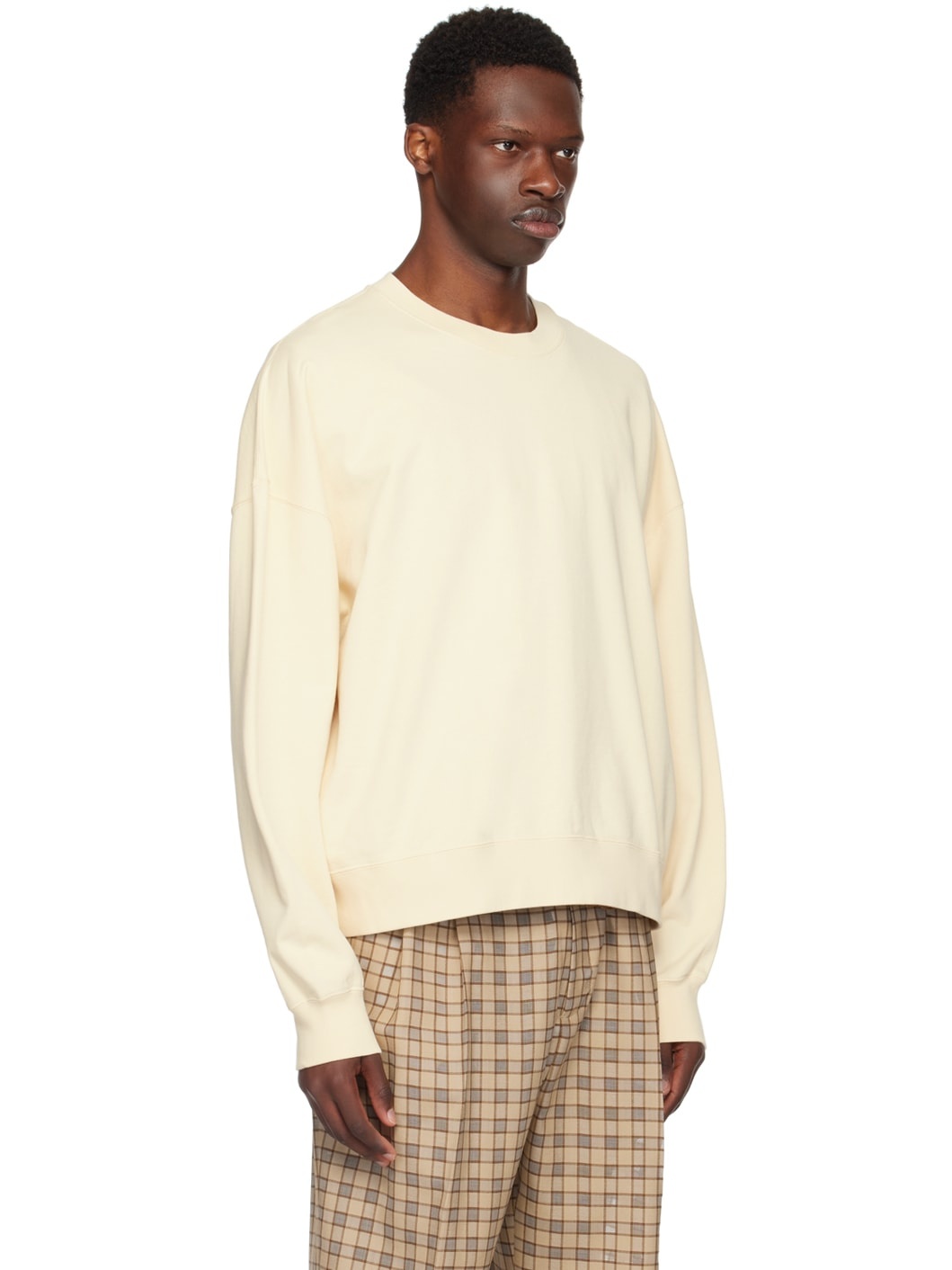 【関税込み】CMMN SWDN オフホワイト Trek スウェットシャツ CMMN SWDN Off-White Trek Sweatshirt | REVERSIBLE