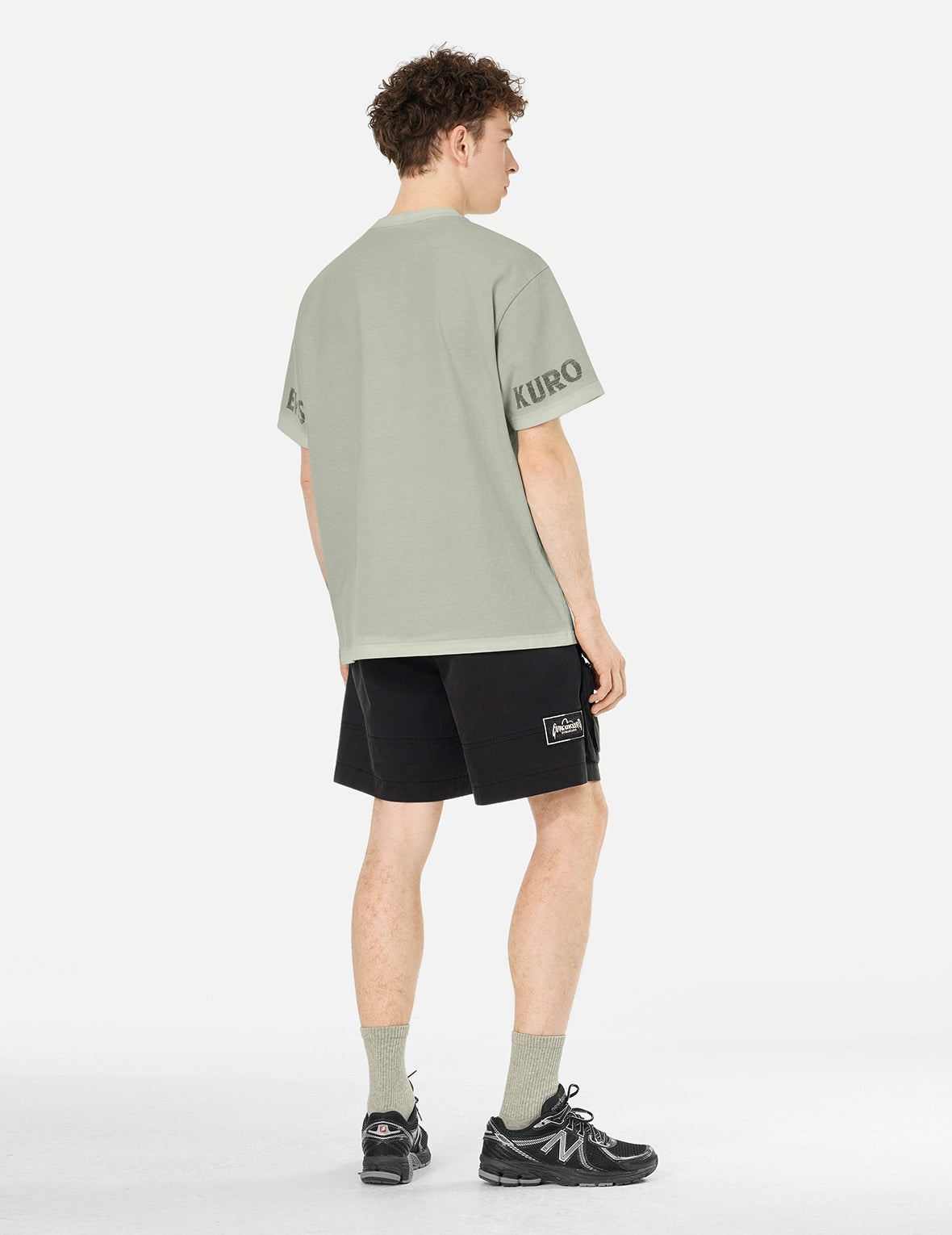Seagull and Logo Print Washed Relax Fit T-Shirt - 4