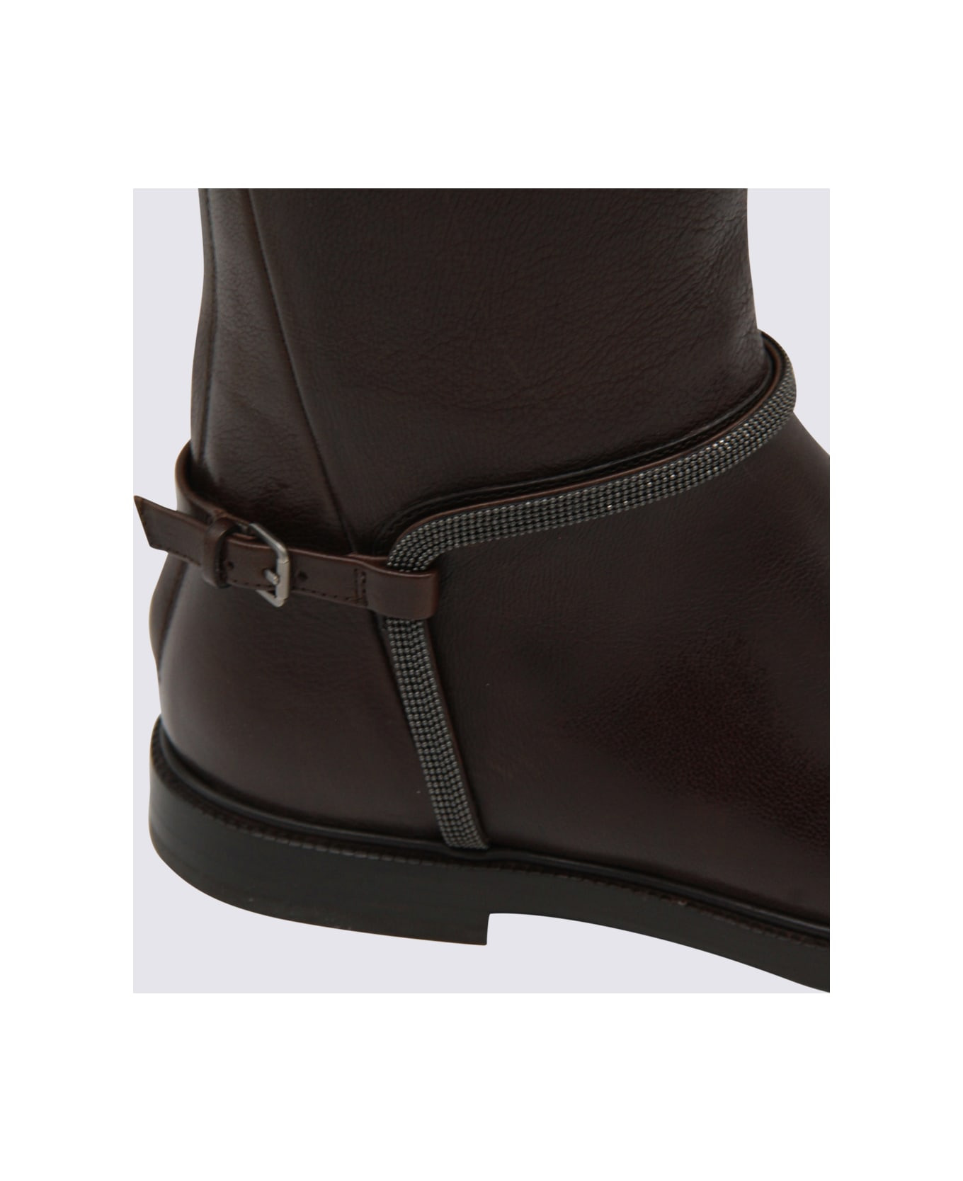 Dark Brown Leather Boots - 4