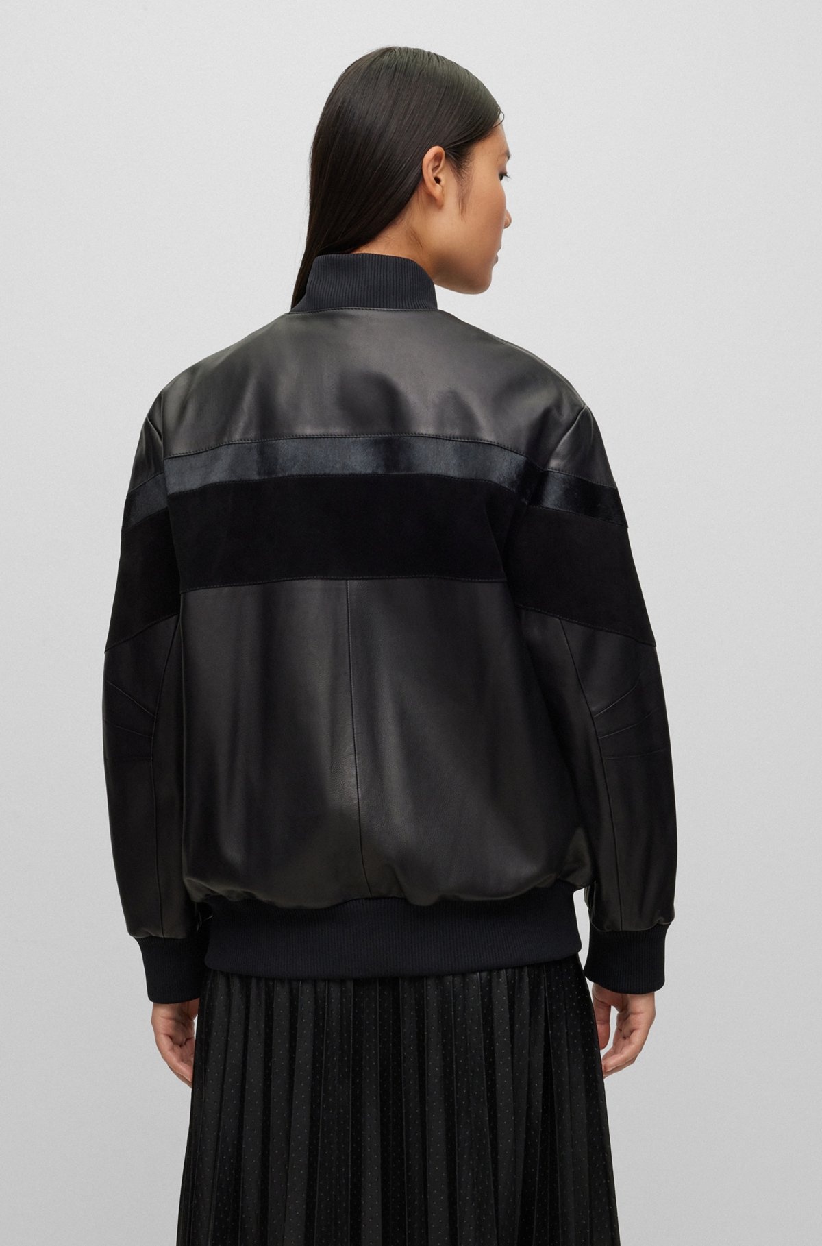 RELAXED-FIT JACKET WITH LEATHER AND SUEDE - 4