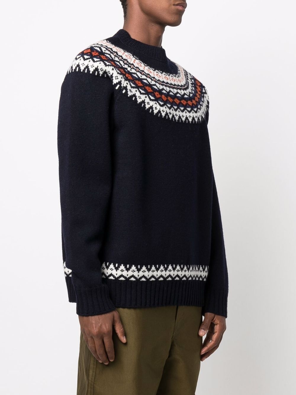 fair isle intarsia-knit crew-neck jumper - 3