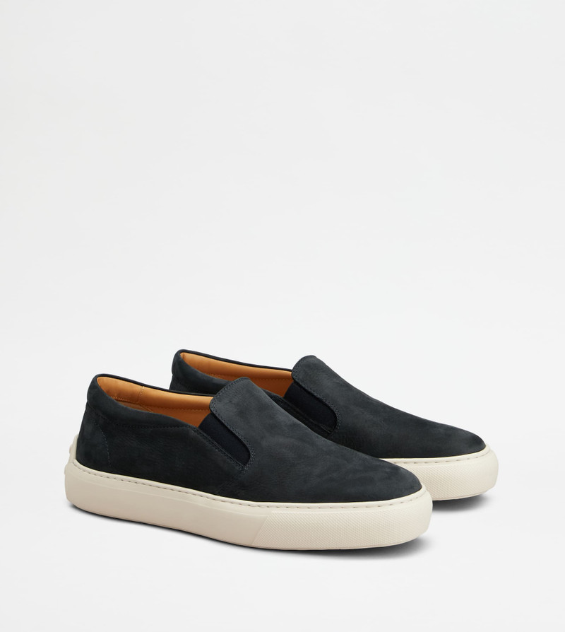 SLIP-ONS IN NUBUCK - BLUE 2