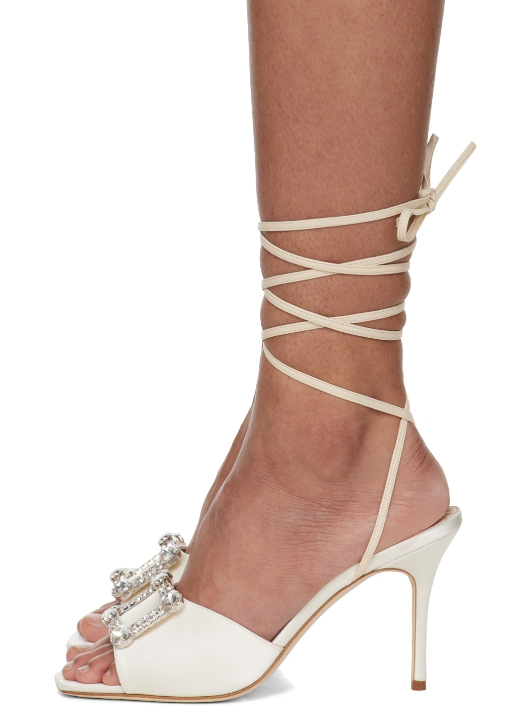 Off-White Lanole Pop Fabio Satin Heels - 3