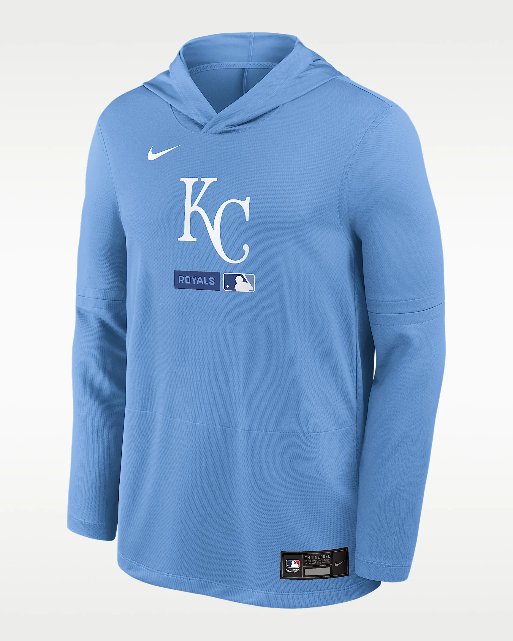 Kansas City Royals Authentic Collection Men's Nike Dri-FIT MLB Long-Sleeve Hooded Top - 1