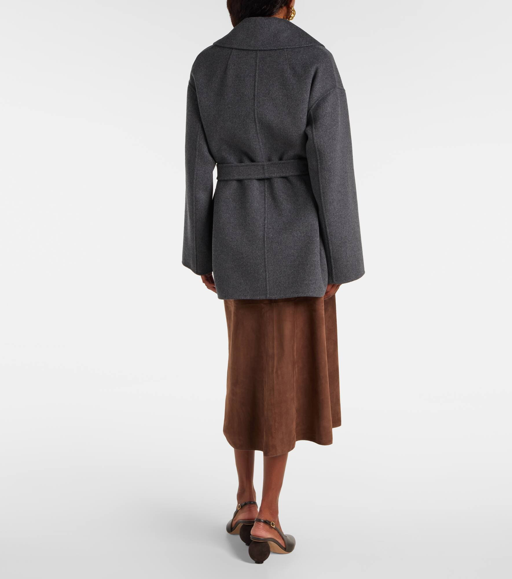 Ornella belted virgin wool coat - 3