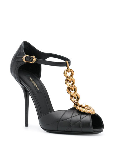 Dolce & Gabbana 105mm Bette Devotion t-strap sandals outlook