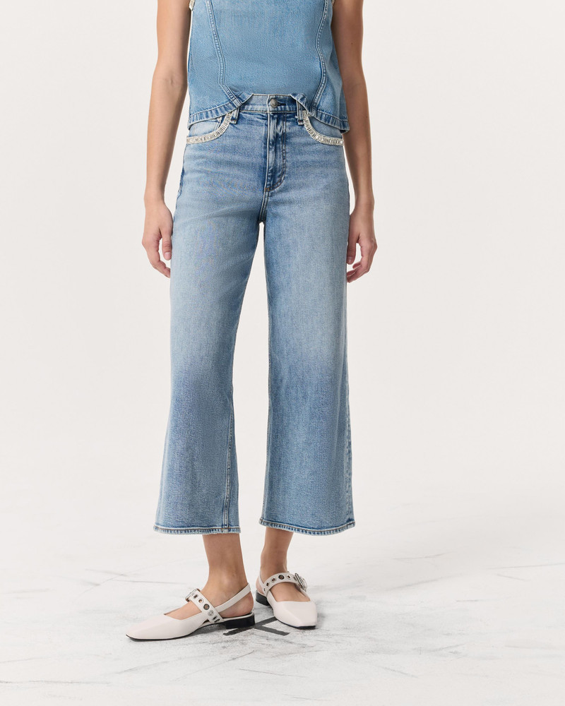 rag & bone Andi Embellished Ankle-Length Wide-Leg Jeans
Vintage Stretch Denim outlook