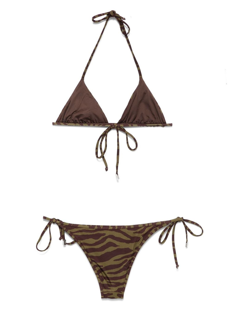 THE ATTICO zebra-print bikini outlook