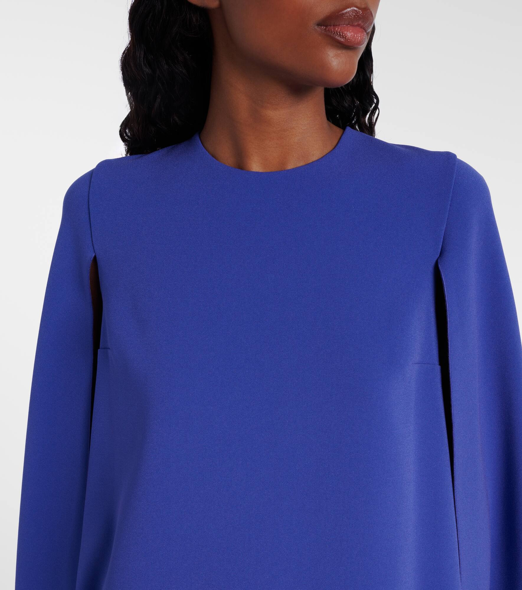 Twiggy caped crêpe cocktail dress - 4