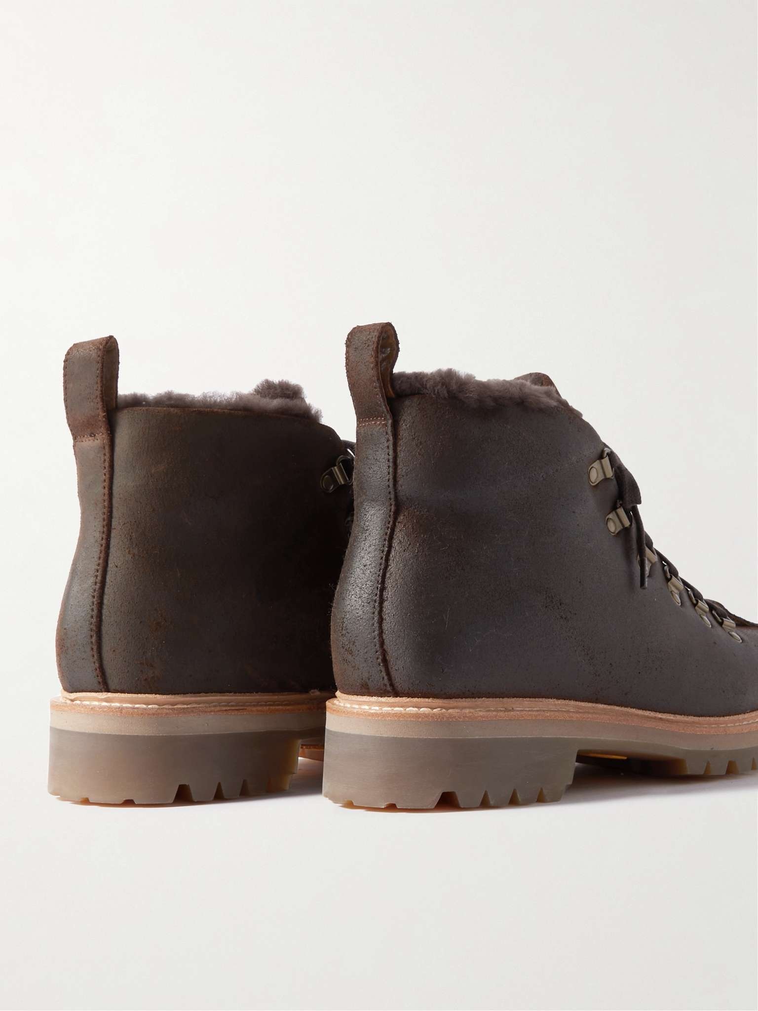 Bobby Shearling-Lined Waxed-Leather Boots - 5