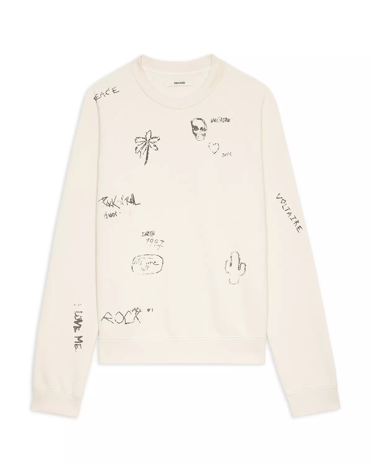 Uppy Graffiti Print Sweatshirt - 7