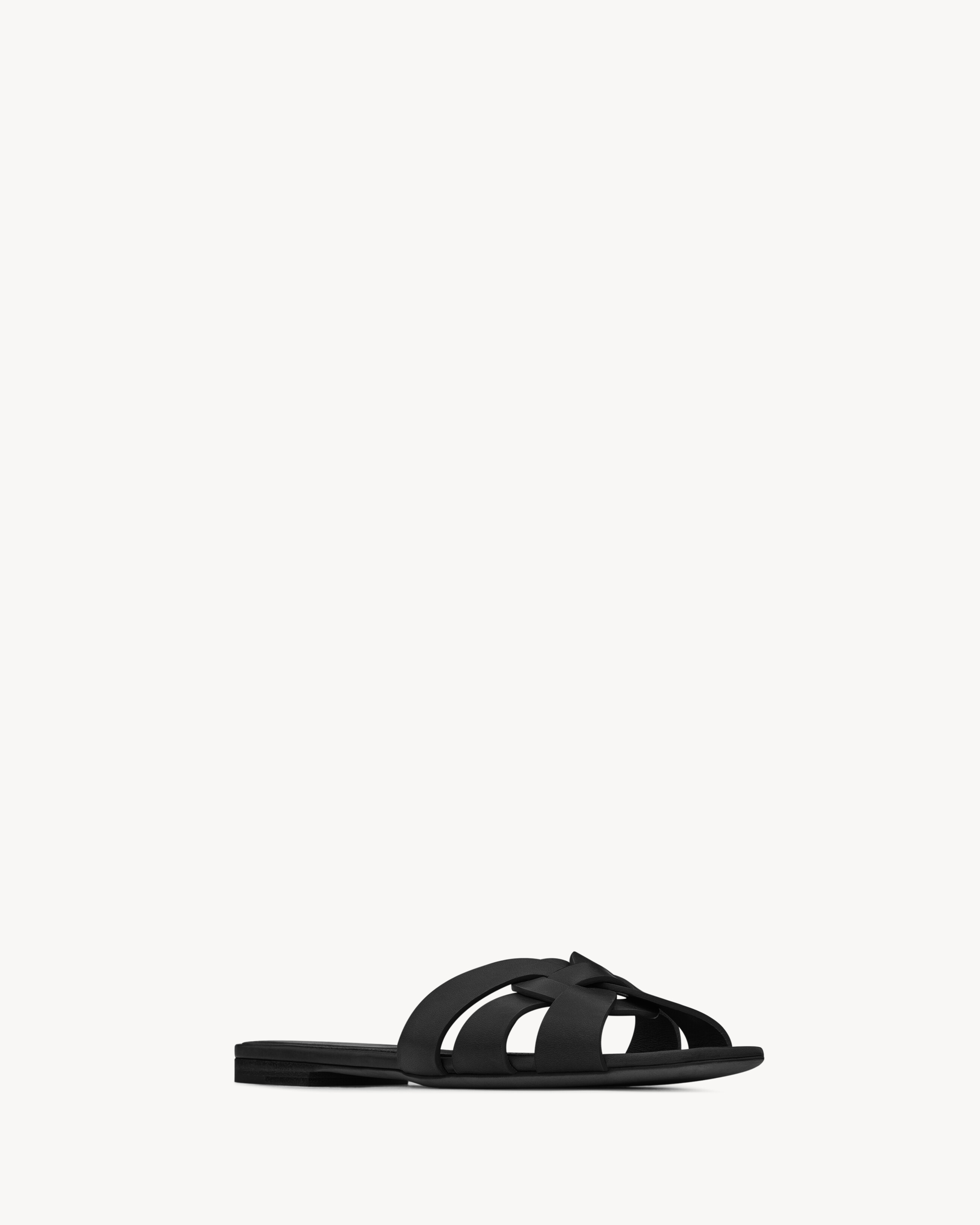 tribute flat sandals in smooth leather - 3