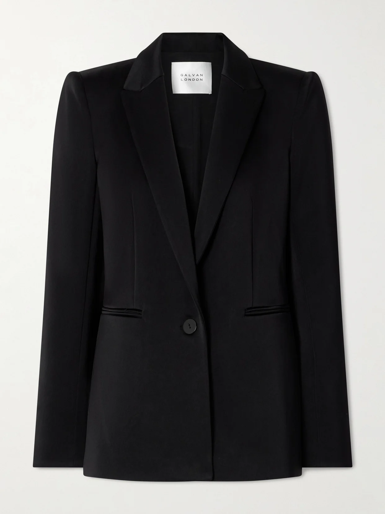 Sculpted Satin Blazer - 1